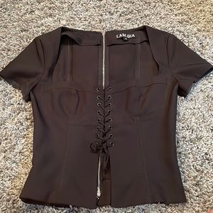 i.am.gia corset black top